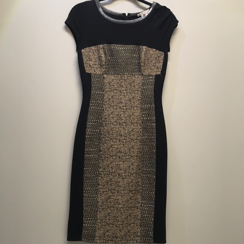 Bodycon tweed and cotton dress - 2